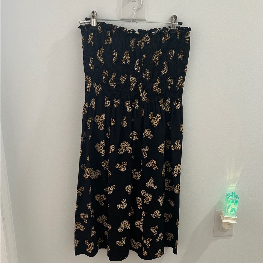 Disney Black and Gold Patterned Midi Skirt